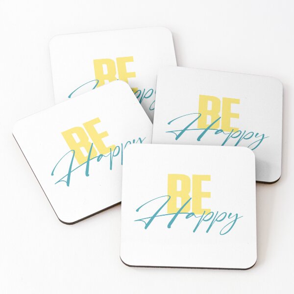 Item preview, Be Happy - yellow turquoise designed and sold by AvilionDesigns.