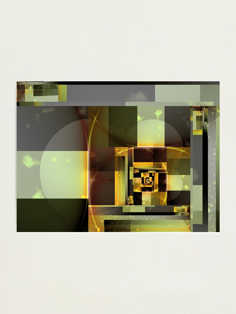 Alternate view of City Abstract - Orange Green Photographic Print