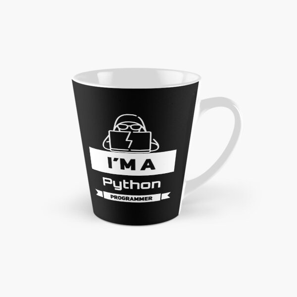 Aperçu de l'œuvre Je suis un programmeur Python (blanc) créée et vendue par Stornu2Ruedas.