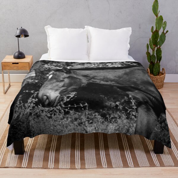 Item preview, Black horse in black and white photography designed and sold by SandraC-Duarte.