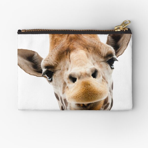 Giraffe Portrait Face Photo Art Zipper Pouch
