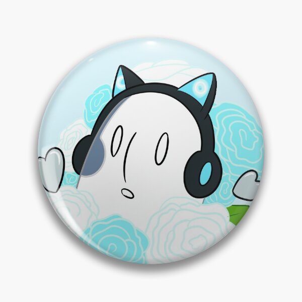 Item preview, Undertale Napstablook Cat Flower Blue Roses Cute designed and sold by Nyaan-Art.