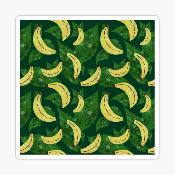 Banana Leaf Tropical Summer Pattern Sticker