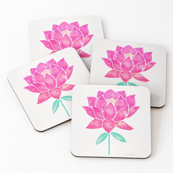 Item preview, Sacred Lotus Blossom – Pink & Mint designed and sold by Cat Coquillette.