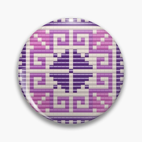 Item preview, Romanian beaded folk motif with ancestral embroidery in purple hues designed and sold by folkyouall.