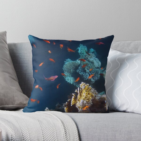Colorful and Beautiful Sealife photography Throw Pillow