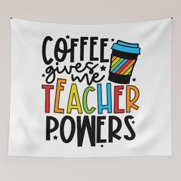 Item preview, Coffee Gives Me Teacher Powers T-Shirt, Funny Teacher Shirt, Coffee Teacher Shirt, Gift for Teacher Shirt designed and sold by UniqueStylistic.