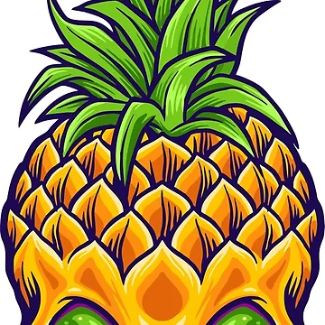 Artwork thumbnail, Alien Pineapple Sticker by PatternSquare