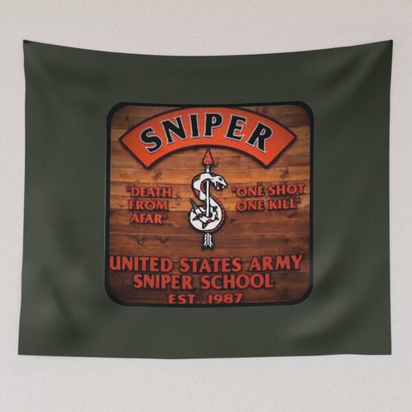 Item preview, US ARMY SNIPER SCHOOL WOODEN designed and sold by THE AMERICAN TEEVANGELIST.