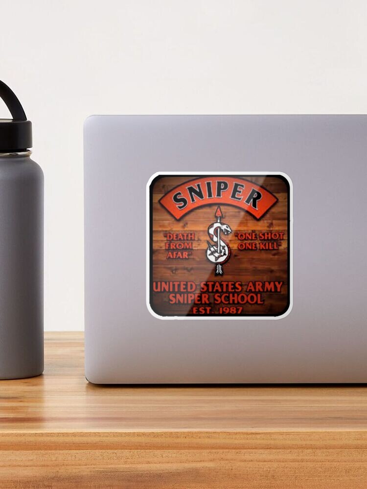 Army Sniper 12oz insulated coffee mug with Sniper School Logo 