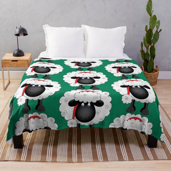 Item preview, Festive Christmas Shelby Sheep Green Background designed and sold by Running-Duck.