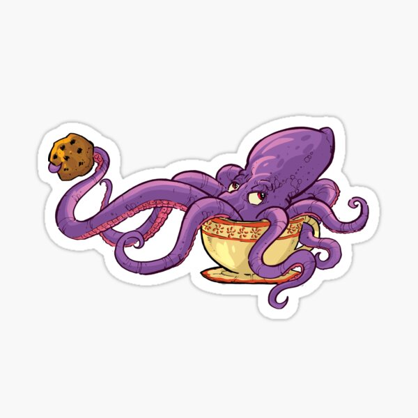 Give an octopus a cookie.... Sticker