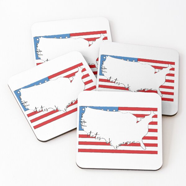 Item preview, USA Flag outline designed and sold by Ohmywordartist.
