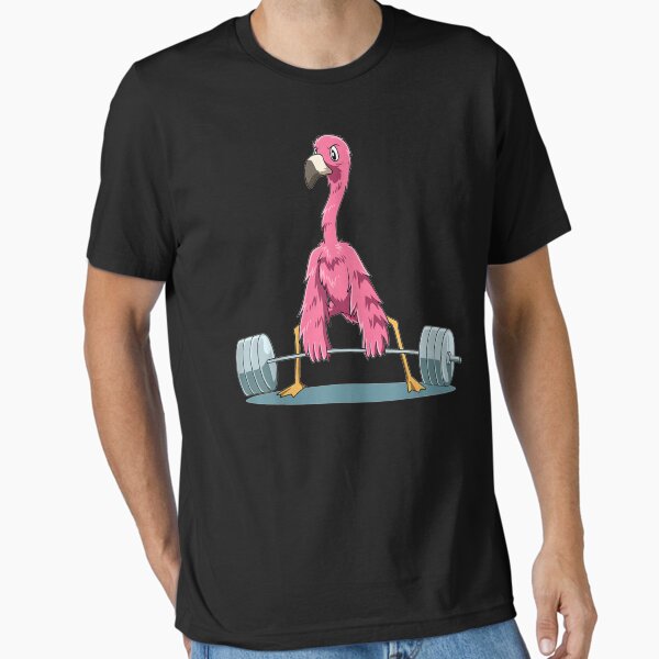 Item preview, Weightlifting Flamingo Deadlifting Flamingo Powerlifting Gym designed and sold by JWArtStudio.
