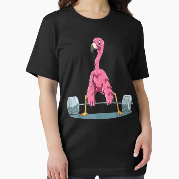 Item preview, Weightlifting Flamingo Deadlifting Flamingo Powerlifting Gym designed and sold by JWArtStudio.