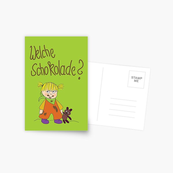 Kindermund Karten grün Postkarte