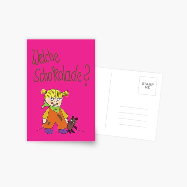 Kindermund Karten pink Postkarte