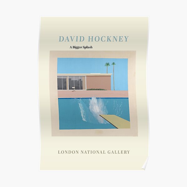 David Hockney Exhibition Art Poster - A Bigger Splash Poster