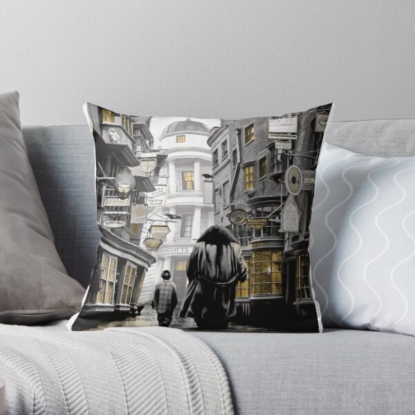 Harry Diagon Alley Art Throw Pillow