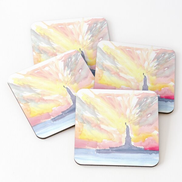 Item preview, Statue Of Liberty At Sunset designed and sold by artshop77.