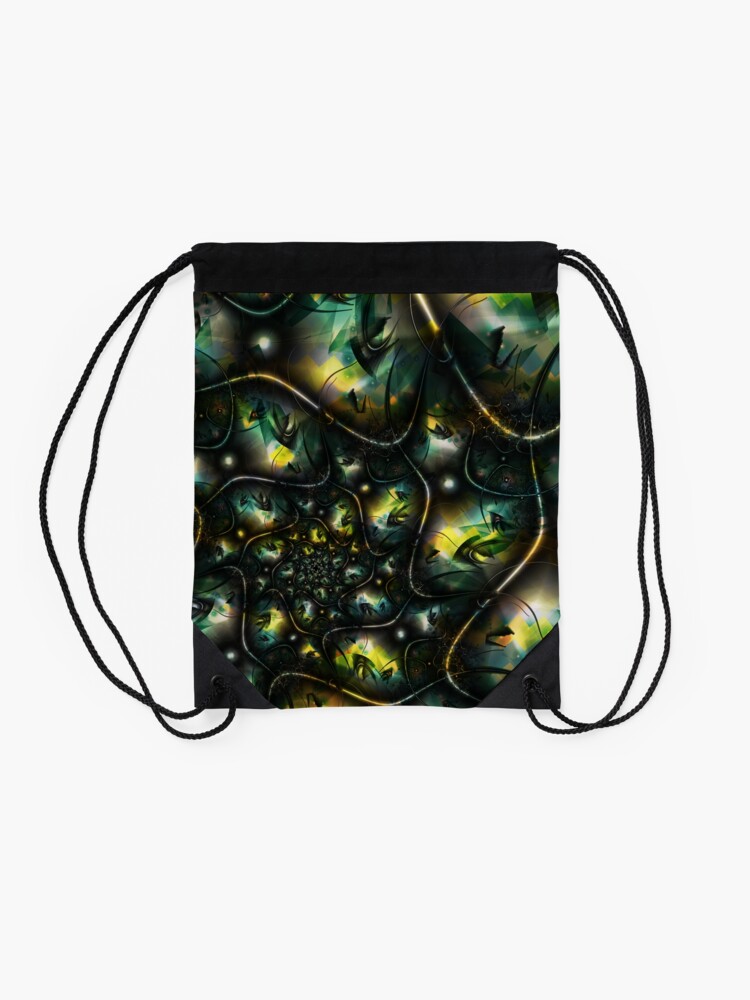 Alternate view of Alien Jungle Drawstring Bag