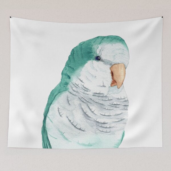 Item preview, Conure veuve bleu perruche moine souris quaker aquarelle designed and sold by L'Atelier Oranjade.