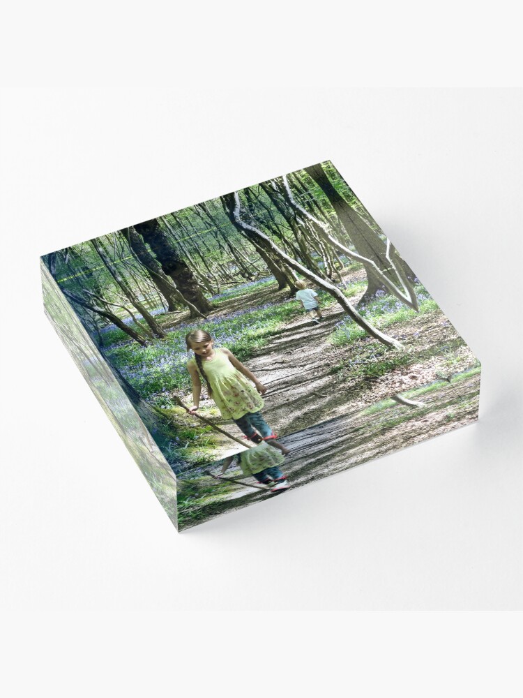 Alternate view of In the bluebell woods Acrylic Block