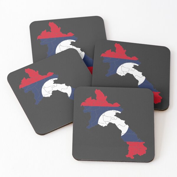 Item preview, Laos Flag Map with regions designed and sold by Alo.