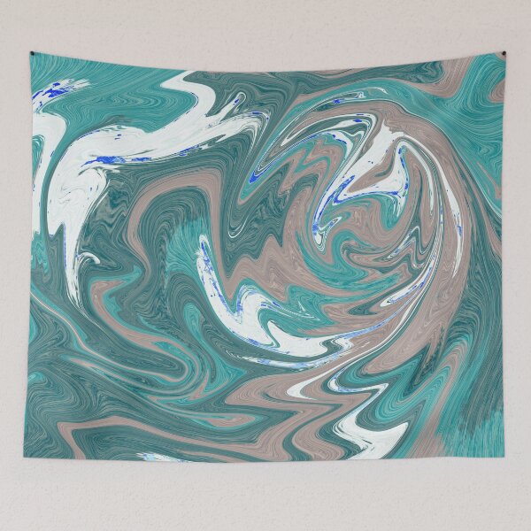 Item preview, Dark Green Marble Swirl Pattern Design Modern Waves designed and sold by NancyMerkle.