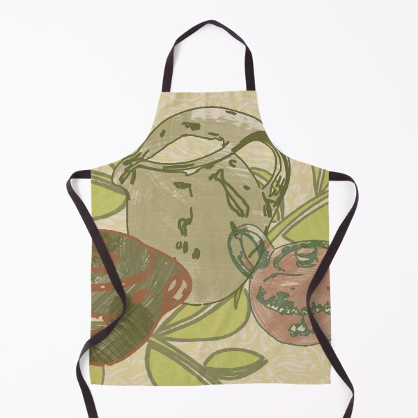 Item preview, Mid Century tea and coffee in Yellow and Green designed and sold by fullermusings.