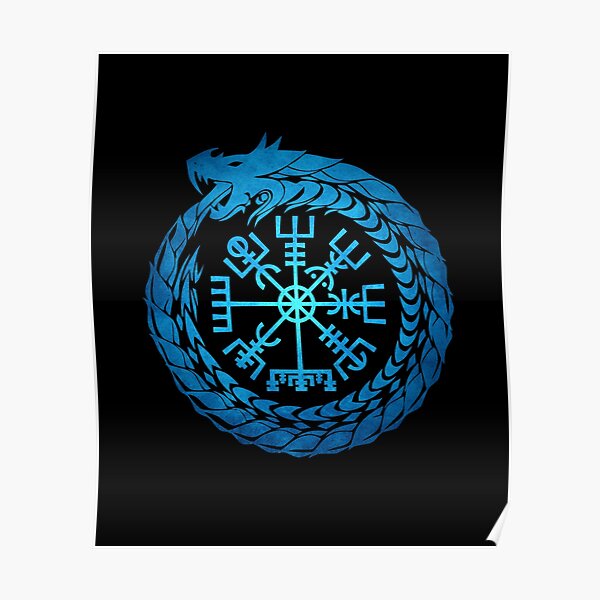 Serpent du monde Vegvisir Jormungandr Poster
