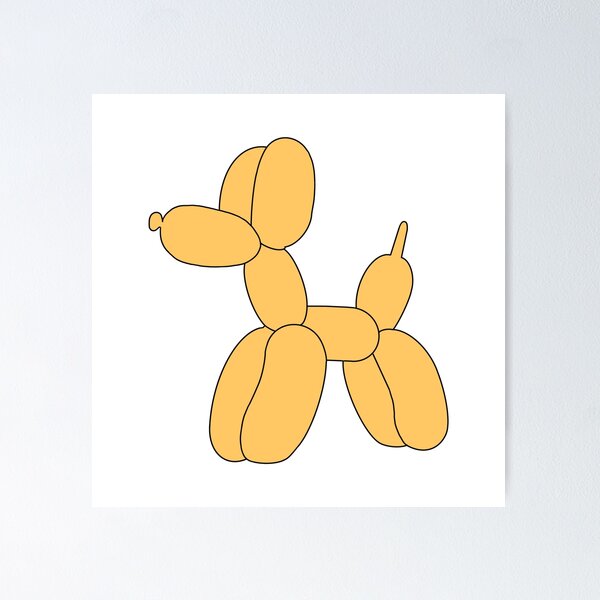 Item preview, aesthetic yellow balloon dog designed and sold by STAR10008.