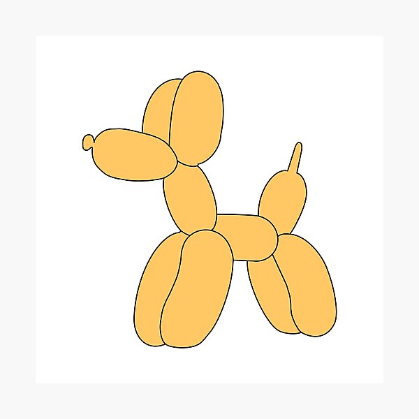 Item preview, aesthetic yellow balloon dog designed and sold by STAR10008.