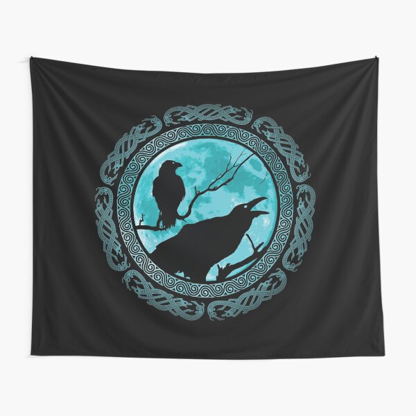Hugin Munin Odins Ravens Tapestry