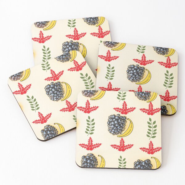 Item preview, Fruit pattern artwork of blackberries and banana designed and sold by Lorify.