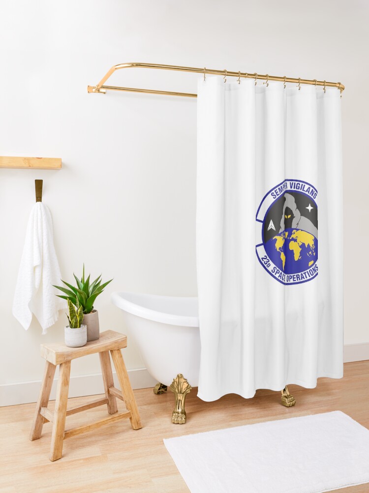 Alternate view of Model 90 - 23th Space Operations Shower Curtain