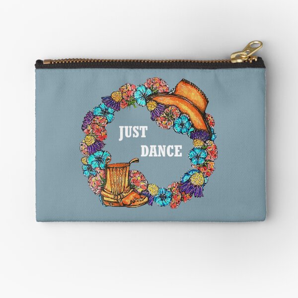 Line dance flower wreath Zipper Pouch