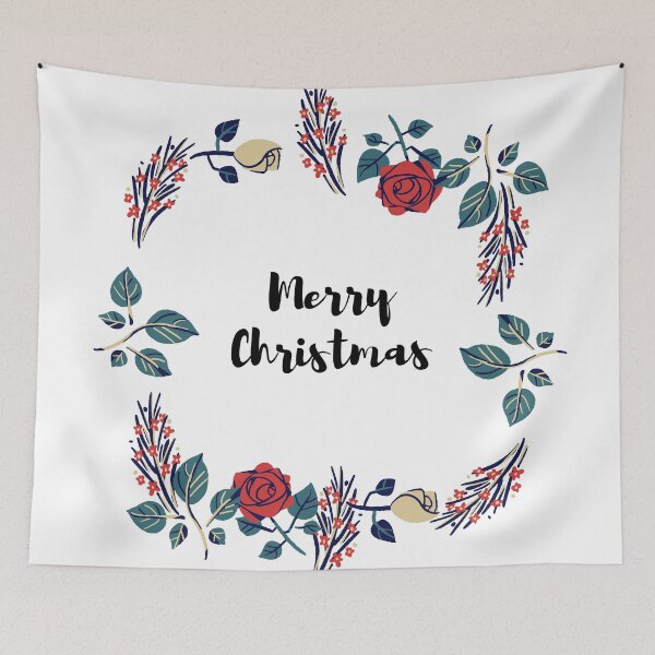 Item preview, Merry Christmas Floral Wreath designed and sold by Happiness Creators.