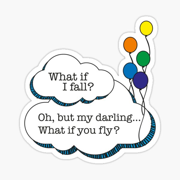what if i fall? Sticker