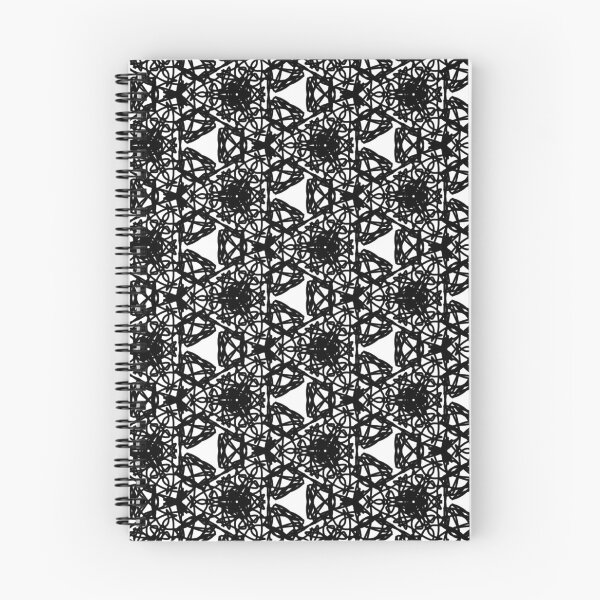 Item preview, Ranau | Abstract Triangle Monochrome Black and White Pattern Hand-drawn Handmade Kaleidoscope Circular designed and sold by harmoneer.
