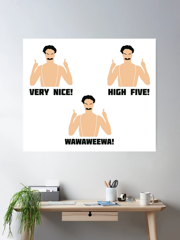 Borat Sticker Grappige High Five Borat