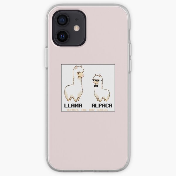 "Alpacas are Way Cooler" Llama vs. Alpaca iPhone Soft Case