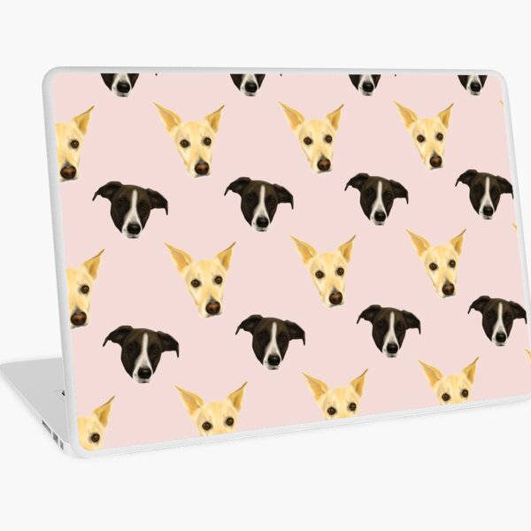 Black and White Puppies - Cute dog pattern Laptop Skin