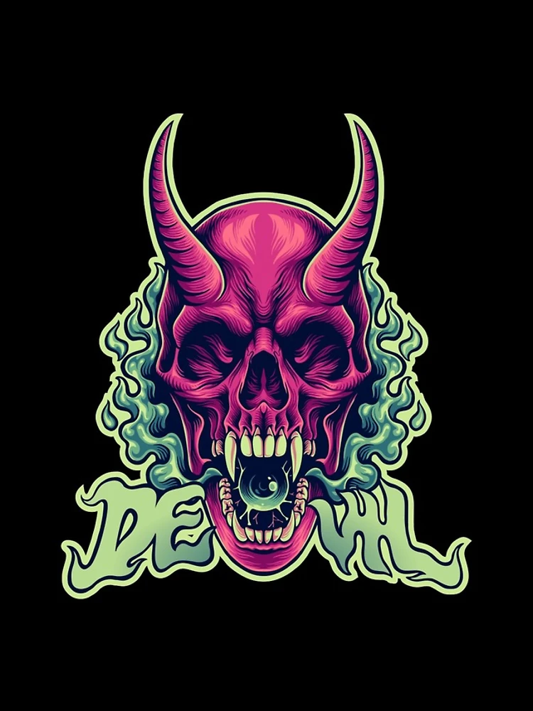 Thumbnail 4 of 4, Samsung Galaxy Phone Case, Skull Devil Sticker designed and sold by PatternSquare.