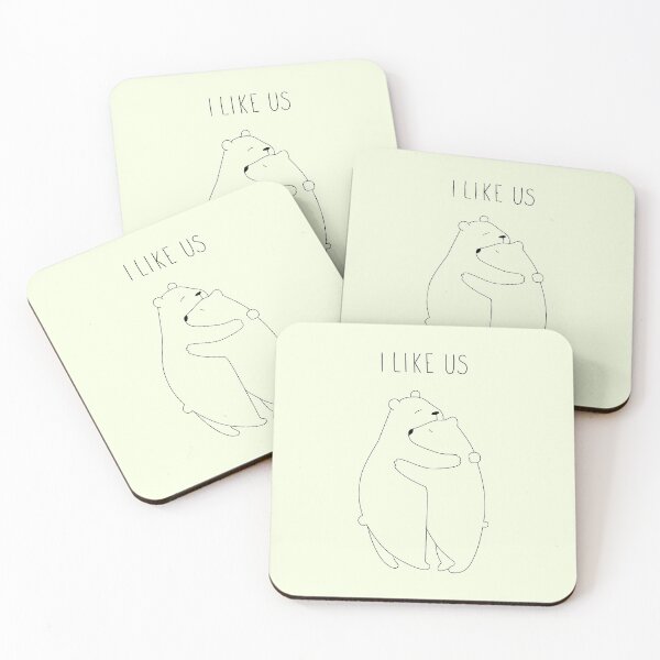 Item preview, Cute cuddling bears with lettering I like us. designed and sold by IrinaOstapenko.