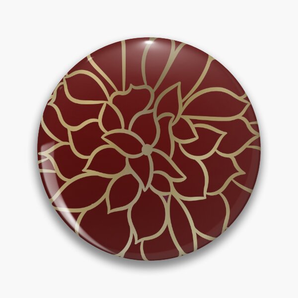 Artikelvorschau, Festive, Flower Bloom, Dark Red and Gold entworfen und verkauft von meggydesigns.
