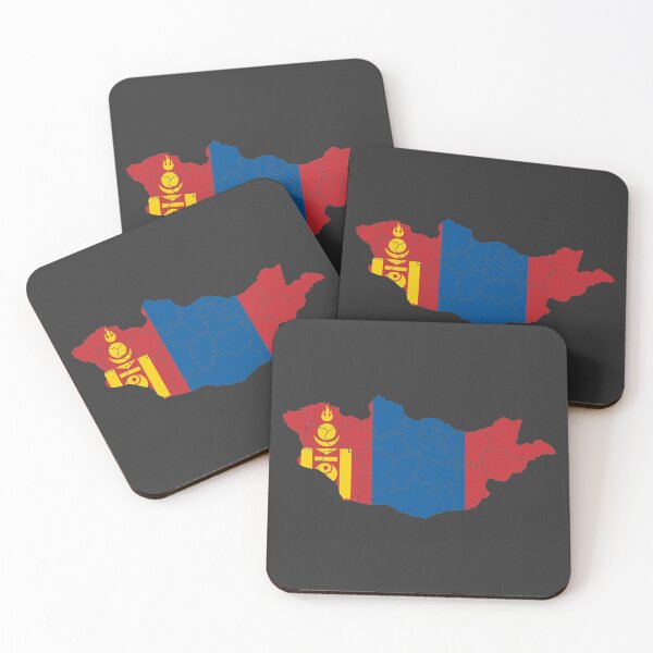 Item preview, Mongolia Flag Map with regions designed and sold by Alo.