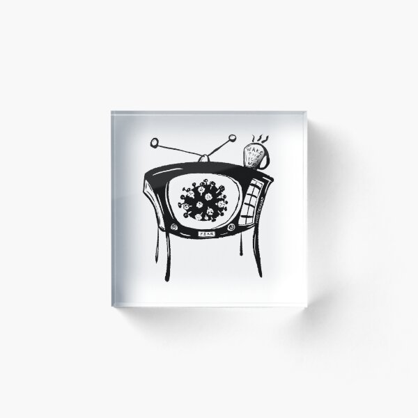 Wake The Fuck Up v. 2 (TV virus) Acrylic Block