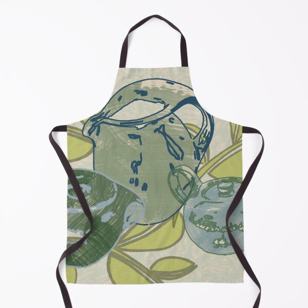 Item preview, Mid Century tea and coffee in Green and Blue designed and sold by fullermusings.