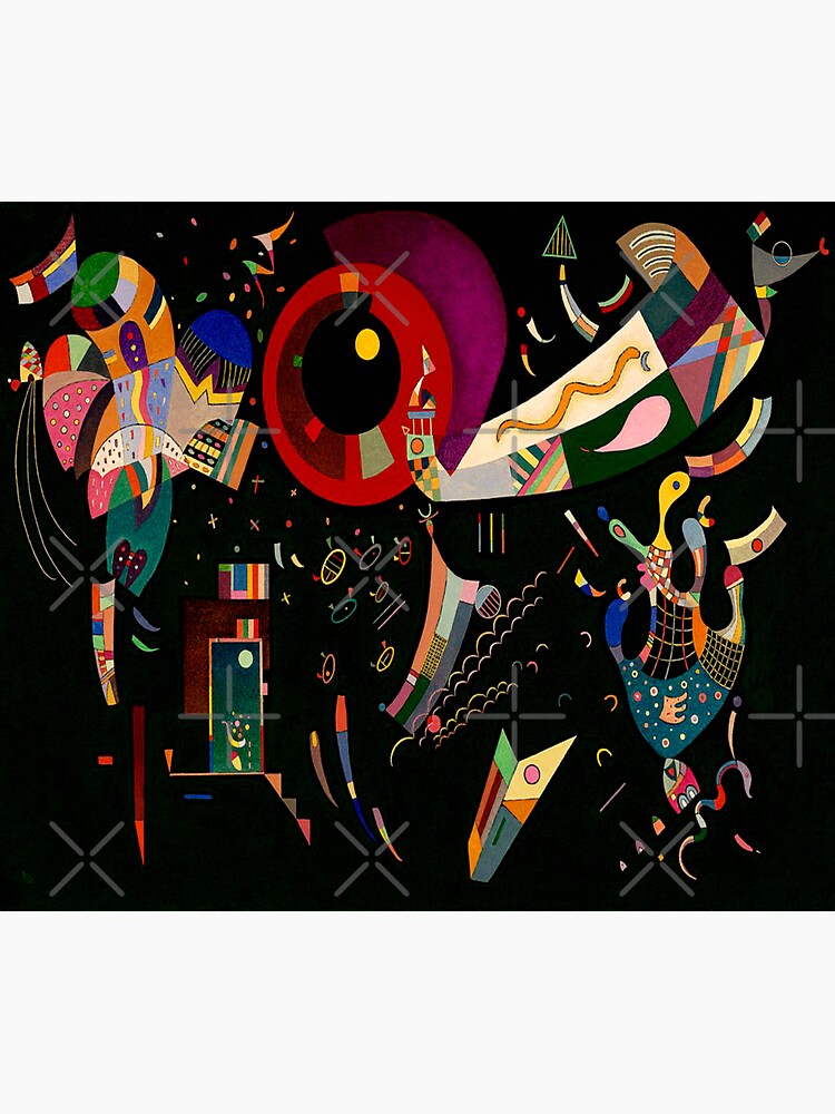 Pegatina Cuadro Caprichoso De Wassily Kandinsky Alrededor Del